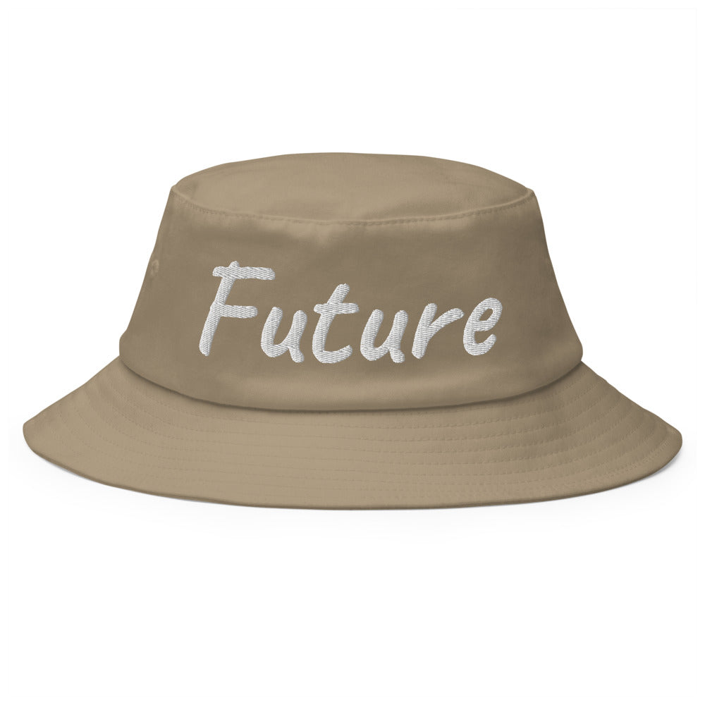 Future In Pearl Embroidery on Old School Bucket Hat