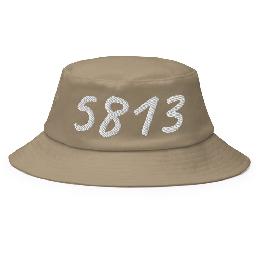 5813 In Pearl Embroidery on Old School Bucket Hat