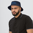 Dream In Sapphire Embroidery on Old School Bucket Hat