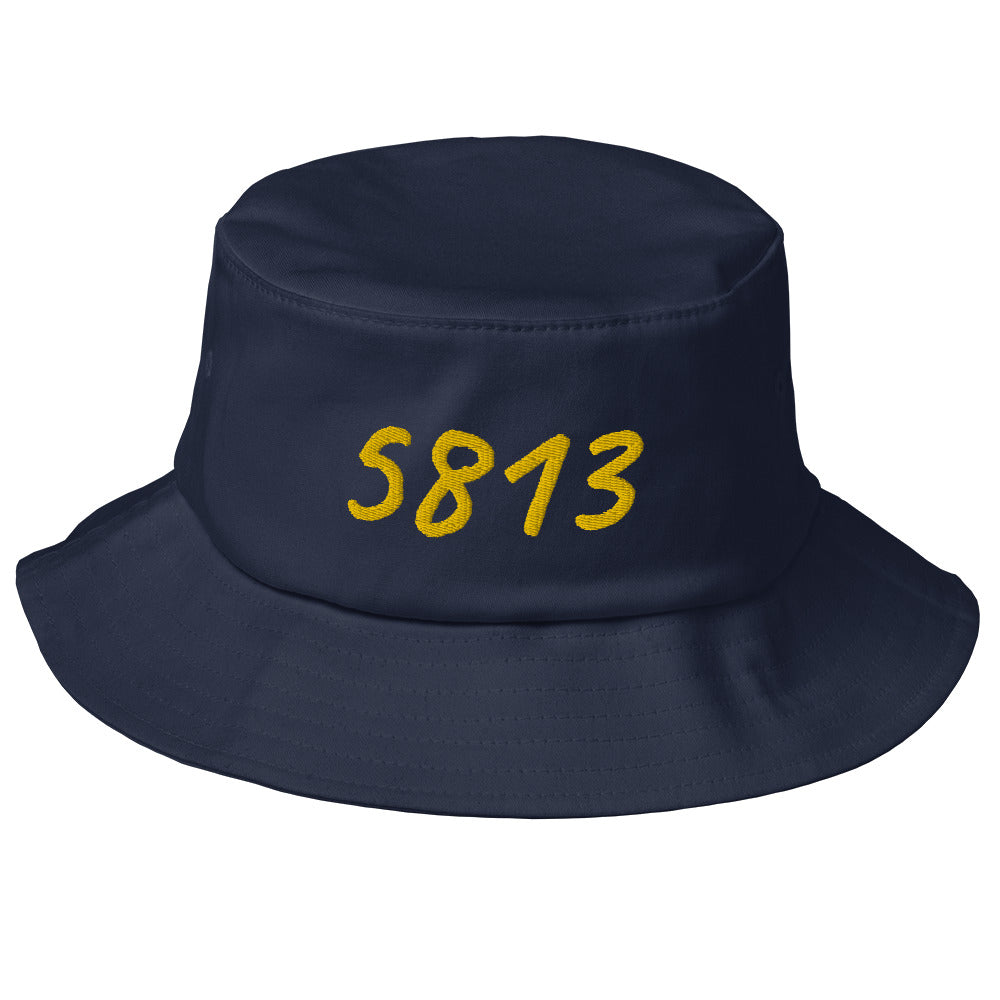 5813 In Gold Embroidery on Old School Bucket Hat