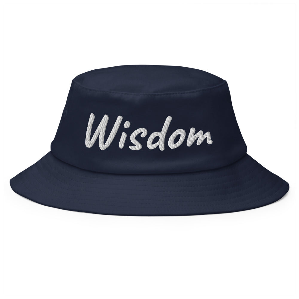 Wisdom In Marble Embroidery on Old School Bucket Hat