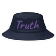 Truth In Amethyst Embroidery on Old School Bucket Hat