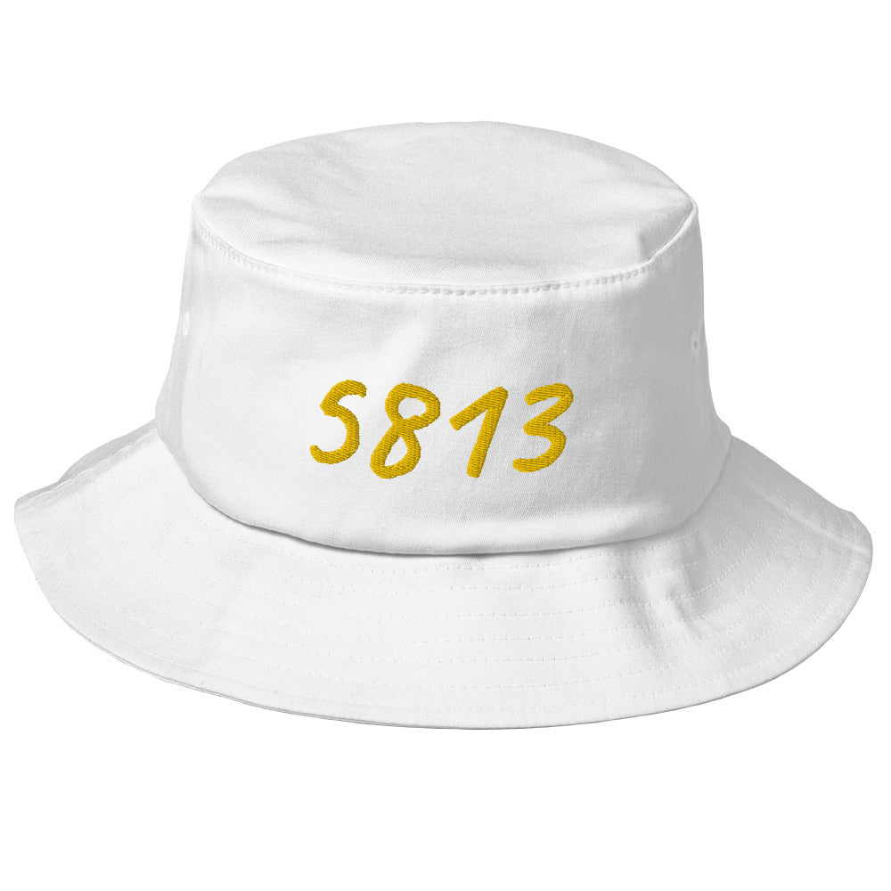 5813 In Gold Embroidery on Old School Bucket Hat