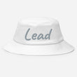 Lead In Silver Embroidery on Old School Bucket Hat