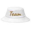 Team In Celluloid Embroidery on Old School Bucket Hat