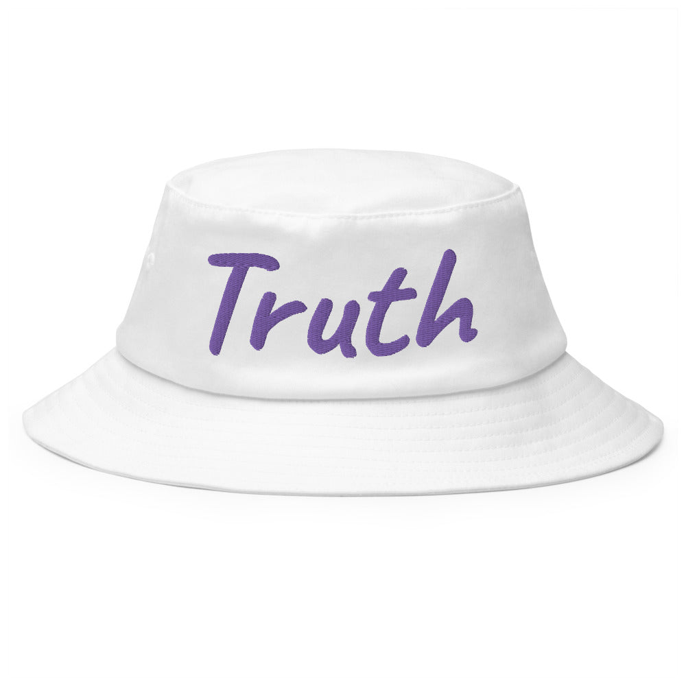 Truth In Amethyst Embroidery on Old School Bucket Hat