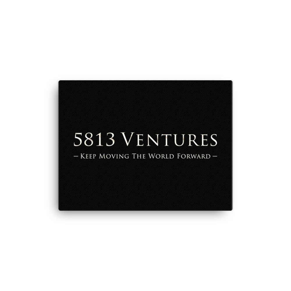 5813 Ventures Logo In Pearl on Canvas Print