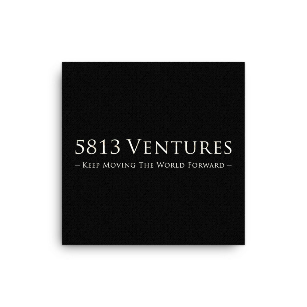 5813 Ventures Logo In Pearl on Canvas Print