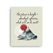 Future Is Bright Haiku With Mountain Sun on Canvas Print