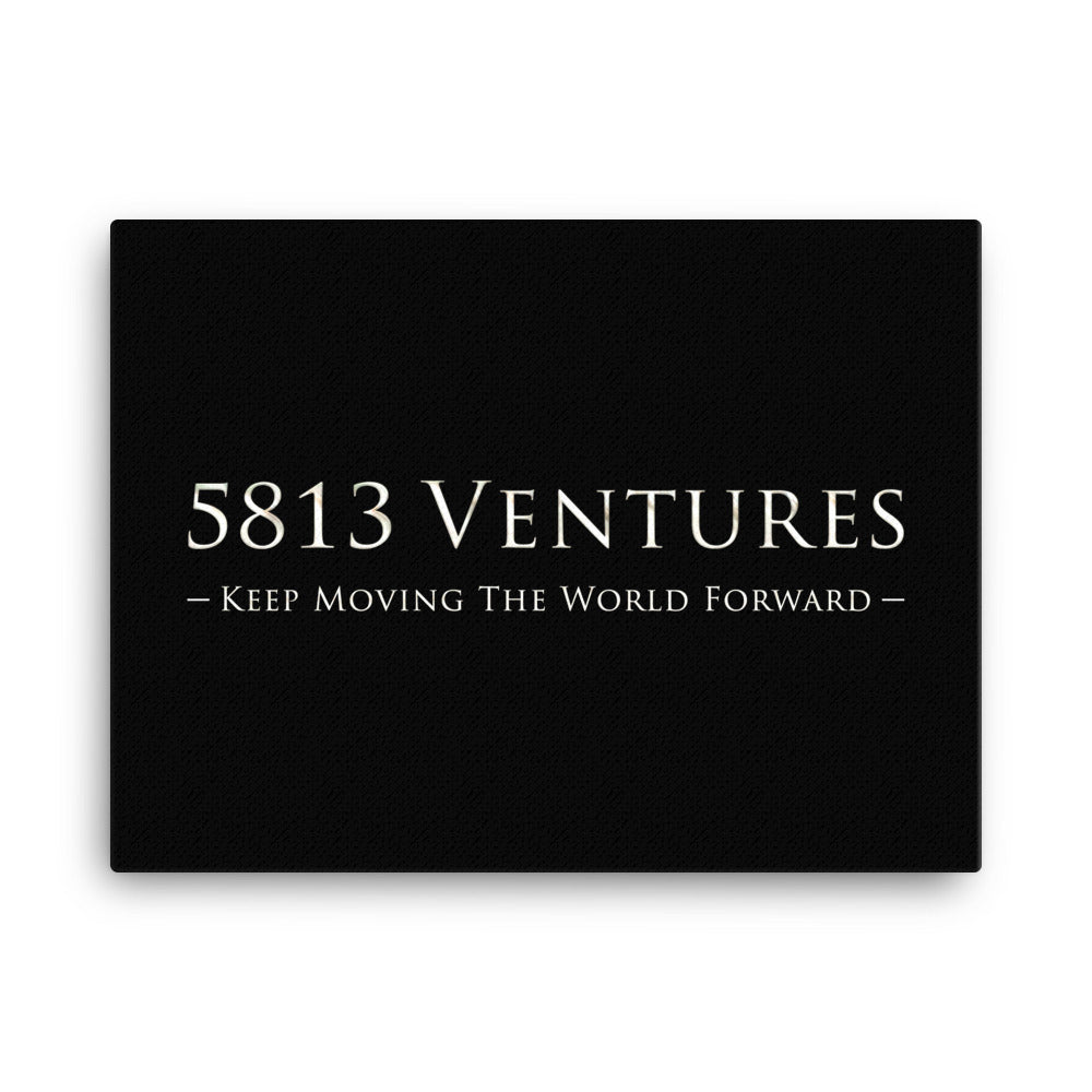 5813 Ventures Logo In Pearl on Canvas Print