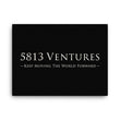 5813 Ventures Logo In Pearl on Canvas Print