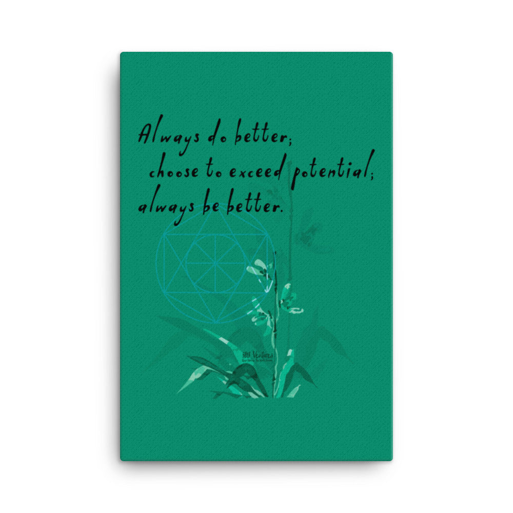 Always Better Haiku With Lilies on Canvas Print