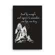 Lead By Example Haiku With Mountain Shrines on Canvas Print