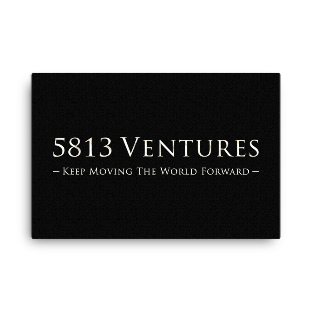 5813 Ventures Logo In Pearl on Canvas Print