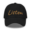 Listen In Copper Embroidery on Classic Dad Hat