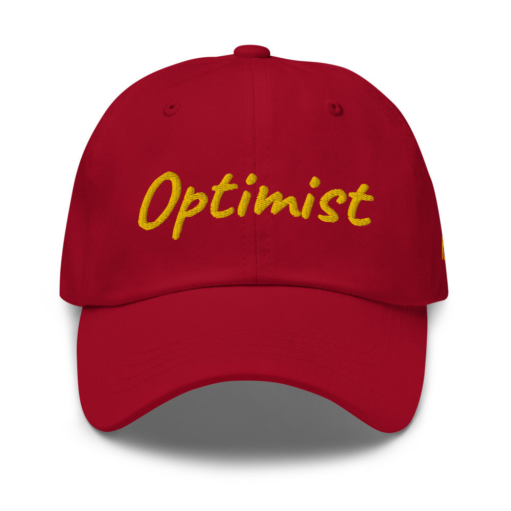 Optimist In Gold Embroidery on Classic Dad Hat