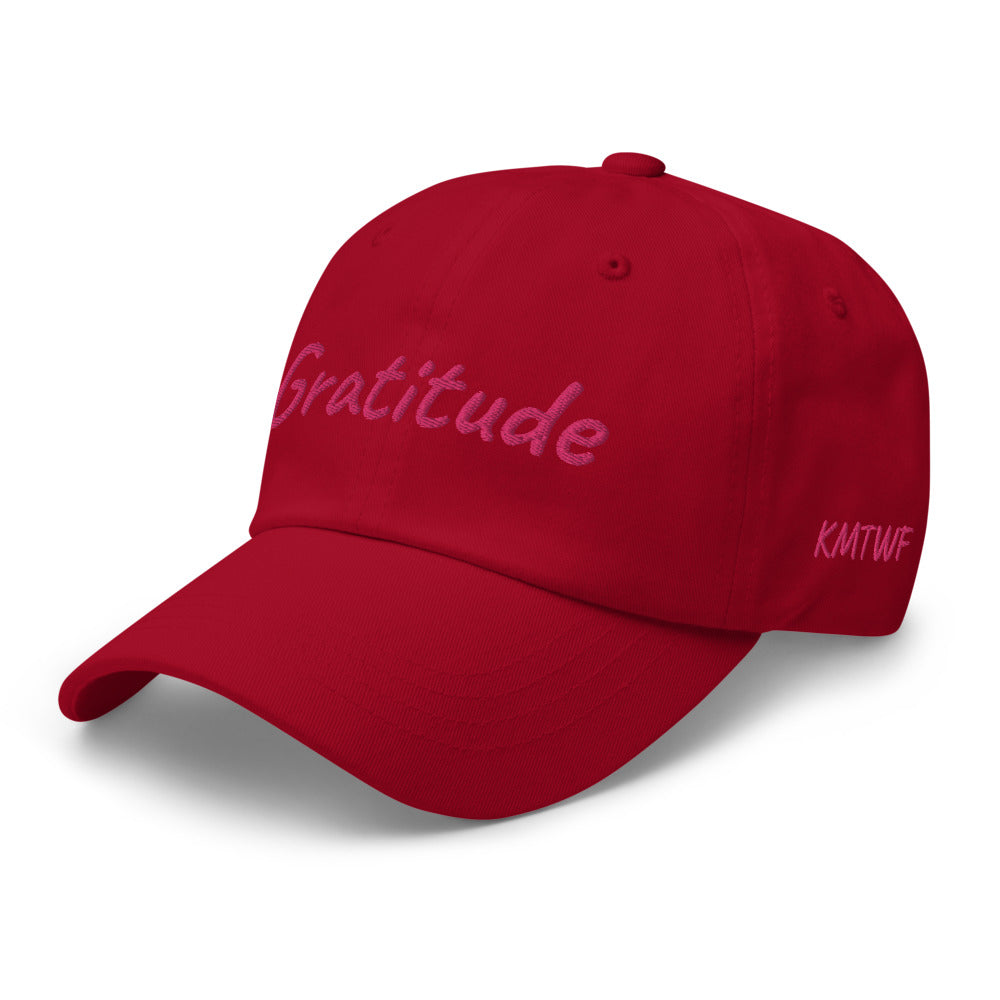 Gratitude In Star Rose Quartz Embroidery on Classic Dad Hat