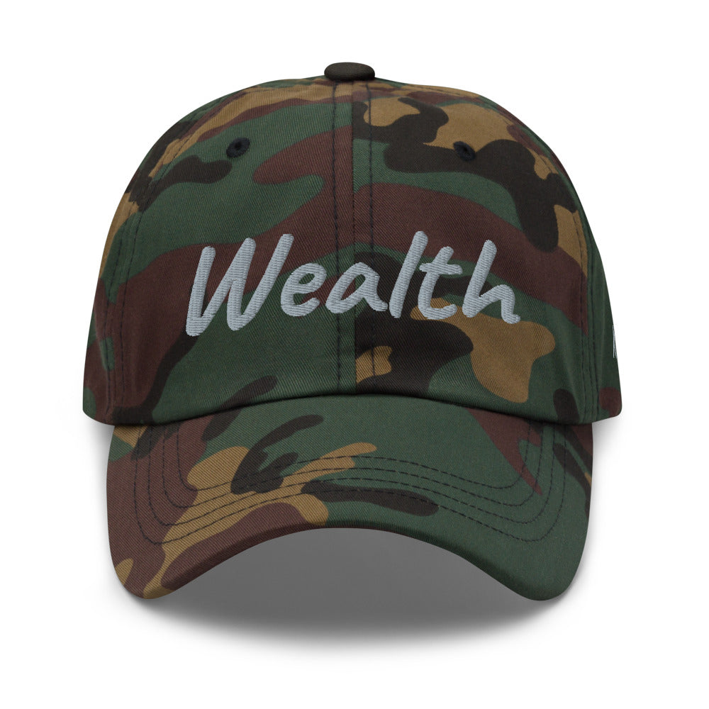 Wealth In Silver Embroidery on Classic Dad Hat