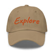 Explore In Amber Embroidery on Classic Dad Hat