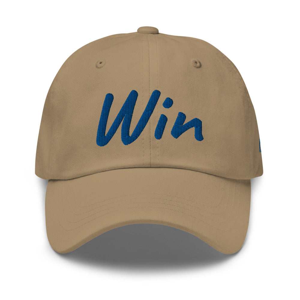 Win In Sapphire Embroidery on Classic Dad Hat