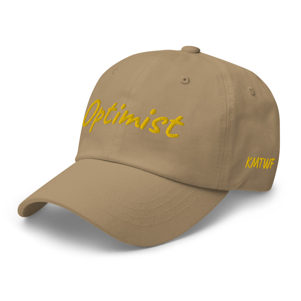 Optimist In Gold Embroidery on Classic Dad Hat