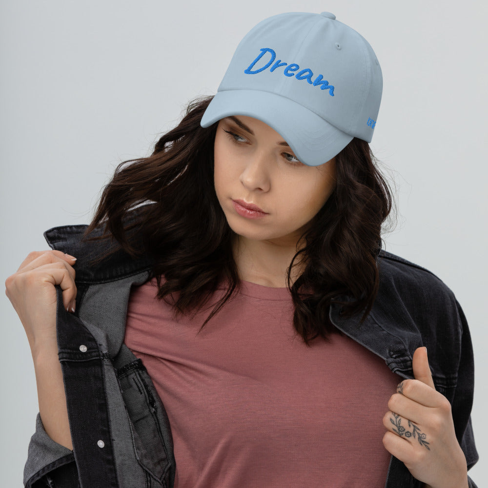 Dream In Sapphire Embroidery on Classic Dad Hat