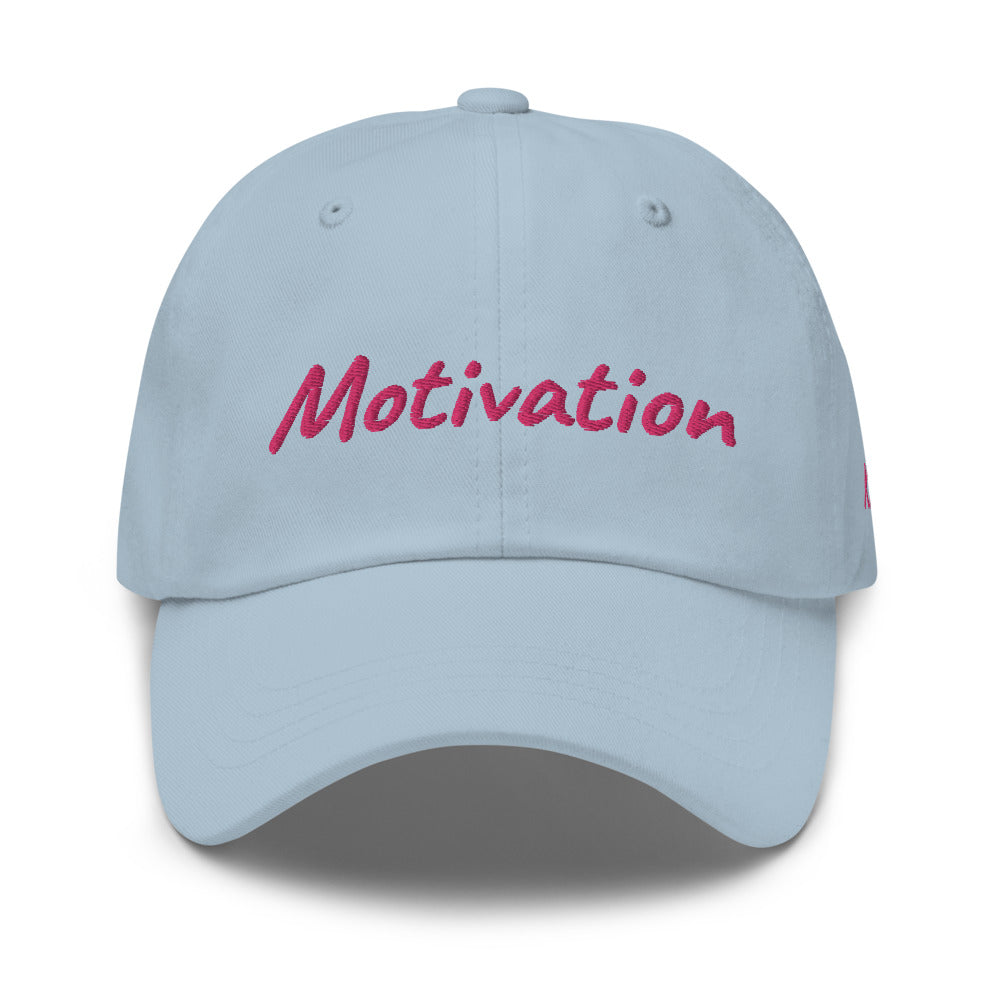 Motivation In Star Rose Quartz Embroidery on Classic Dad Hat