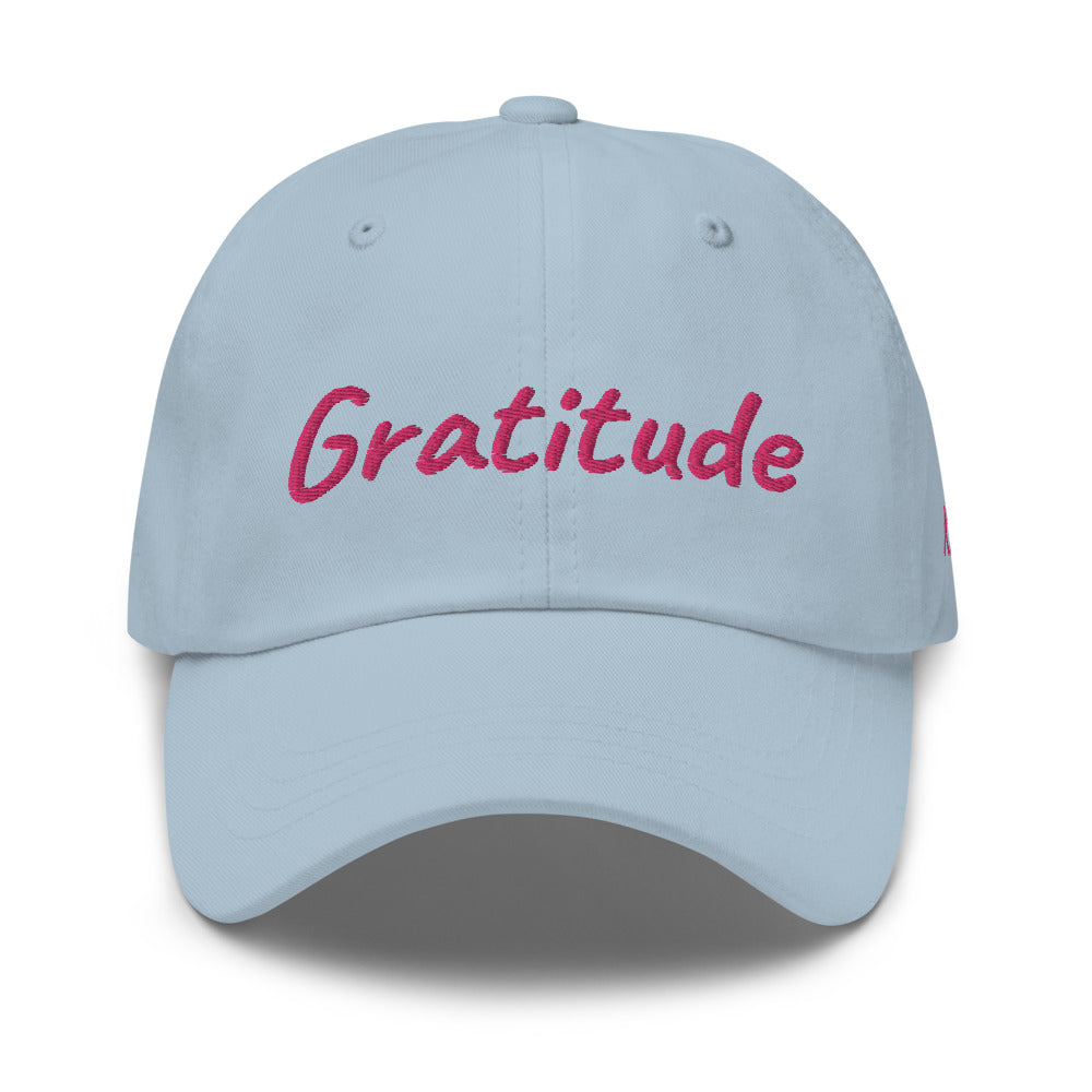 Gratitude In Star Rose Quartz Embroidery on Classic Dad Hat