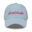 Gratitude In Star Rose Quartz Embroidery on Classic Dad Hat