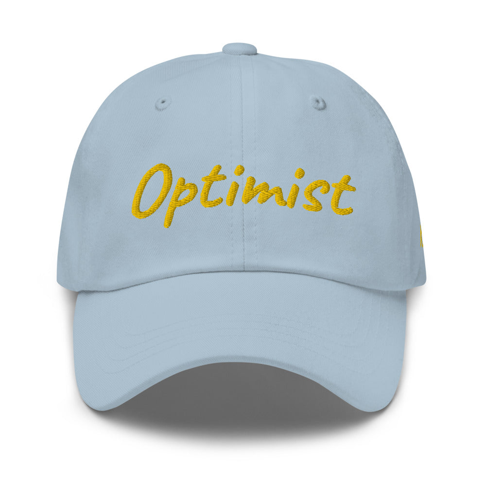 Optimist In Gold Embroidery on Classic Dad Hat