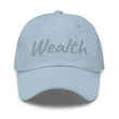 Wealth In Silver Embroidery on Classic Dad Hat