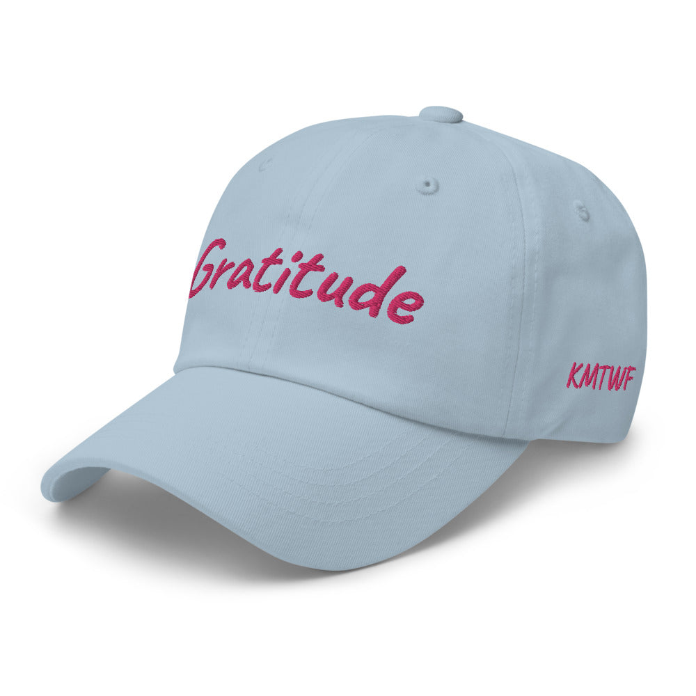 Gratitude In Star Rose Quartz Embroidery on Classic Dad Hat