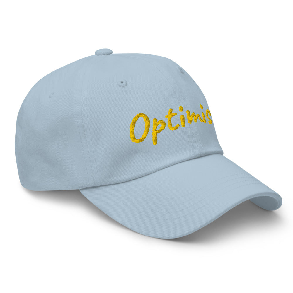 Optimist In Gold Embroidery on Classic Dad Hat