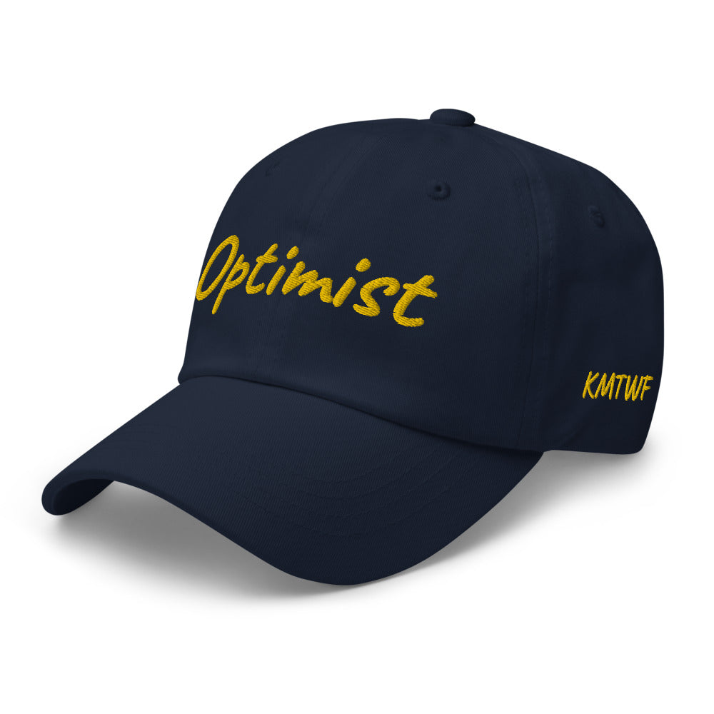 Optimist In Gold Embroidery on Classic Dad Hat