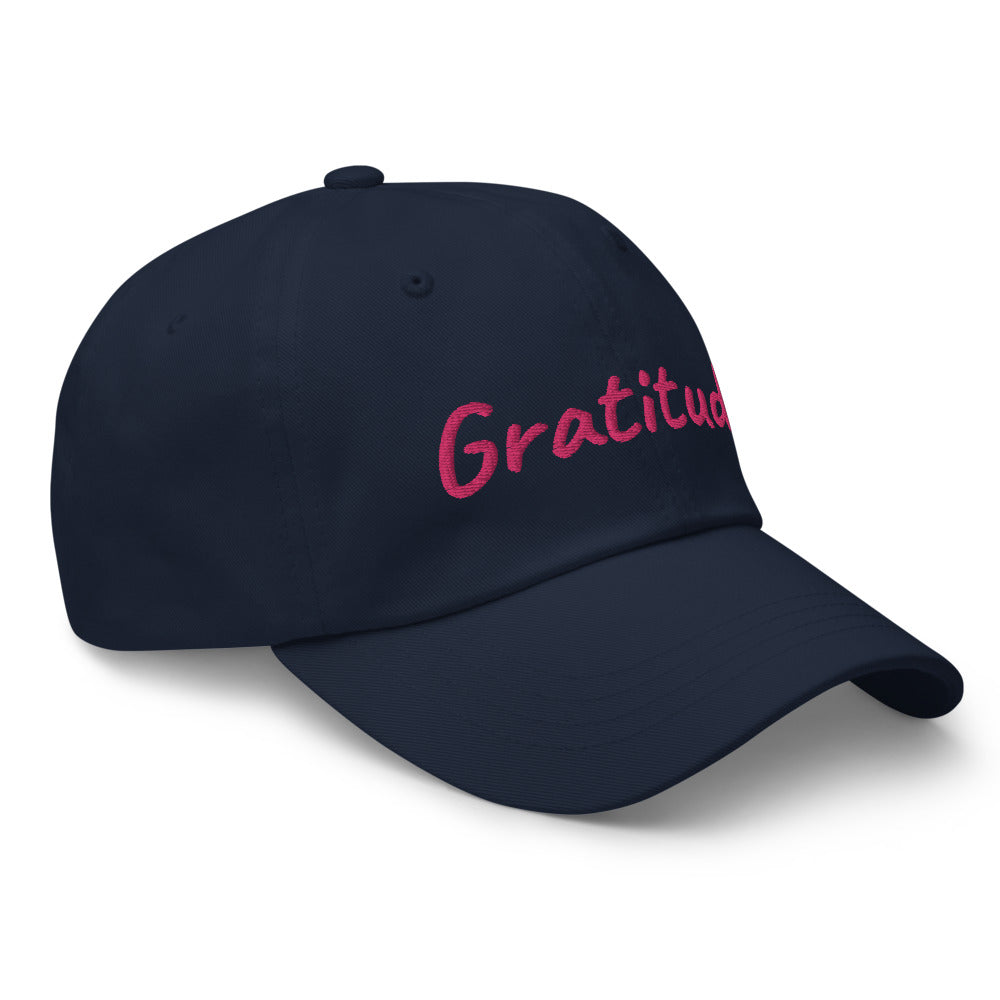 Gratitude In Star Rose Quartz Embroidery on Classic Dad Hat