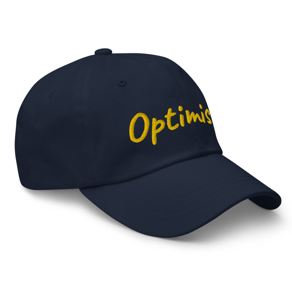 Optimist In Gold Embroidery on Classic Dad Hat