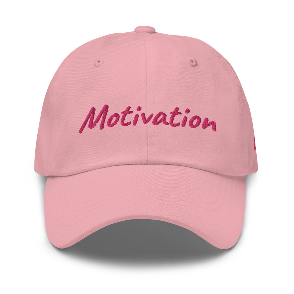 Motivation In Star Rose Quartz Embroidery on Classic Dad Hat