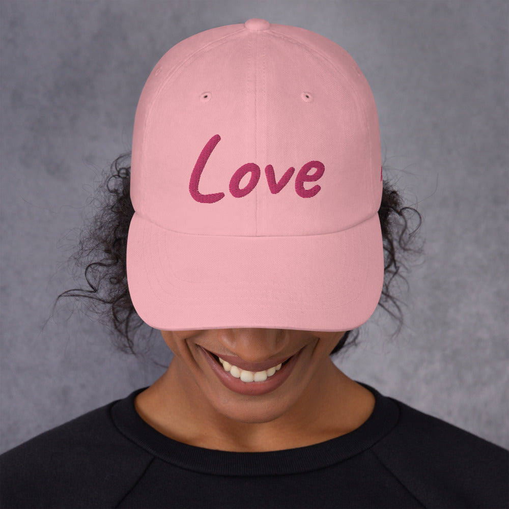 Love In Star Rose Quartz Embroidery on Classic Dad Hat