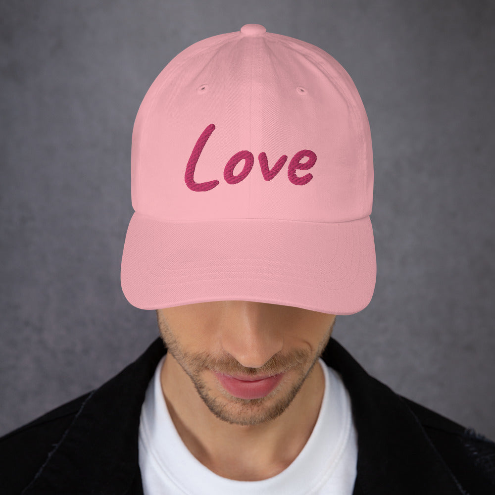 Love In Star Rose Quartz Embroidery on Classic Dad Hat