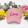 Love In Star Rose Quartz Embroidery on Classic Dad Hat