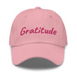 Gratitude In Star Rose Quartz Embroidery on Classic Dad Hat