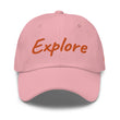 Explore In Amber Embroidery on Classic Dad Hat