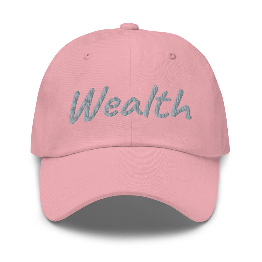 Wealth In Silver Embroidery on Classic Dad Hat