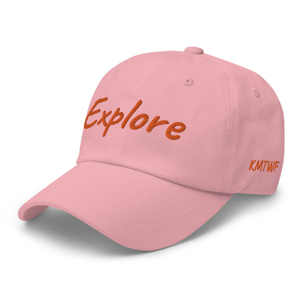 Explore In Amber Embroidery on Classic Dad Hat