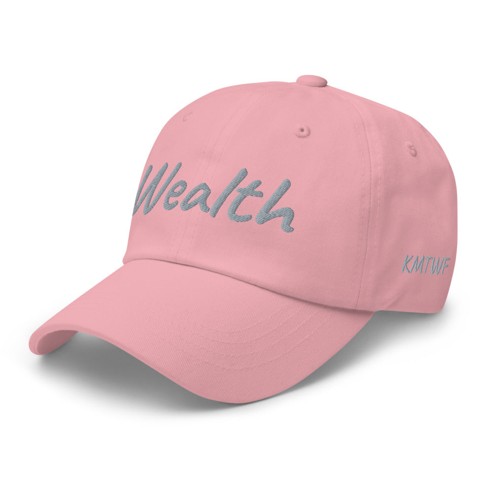 Wealth In Silver Embroidery on Classic Dad Hat