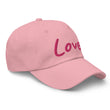 Love In Star Rose Quartz Embroidery on Classic Dad Hat