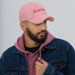 Gratitude In Star Rose Quartz Embroidery on Classic Dad Hat