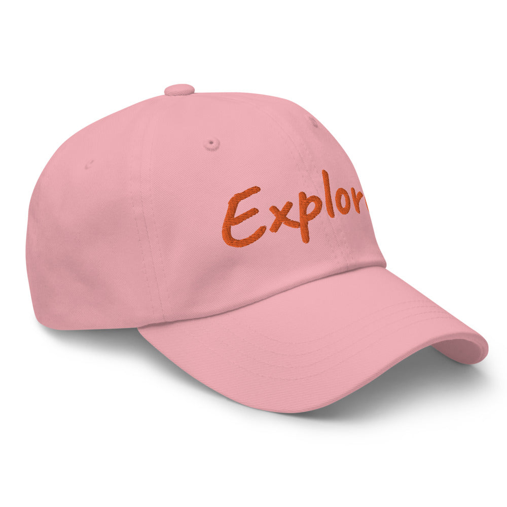 Explore In Amber Embroidery on Classic Dad Hat