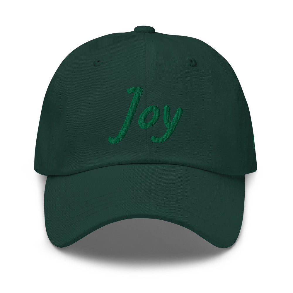 Joy In Emerald Embroidery on Classic Dad Hat