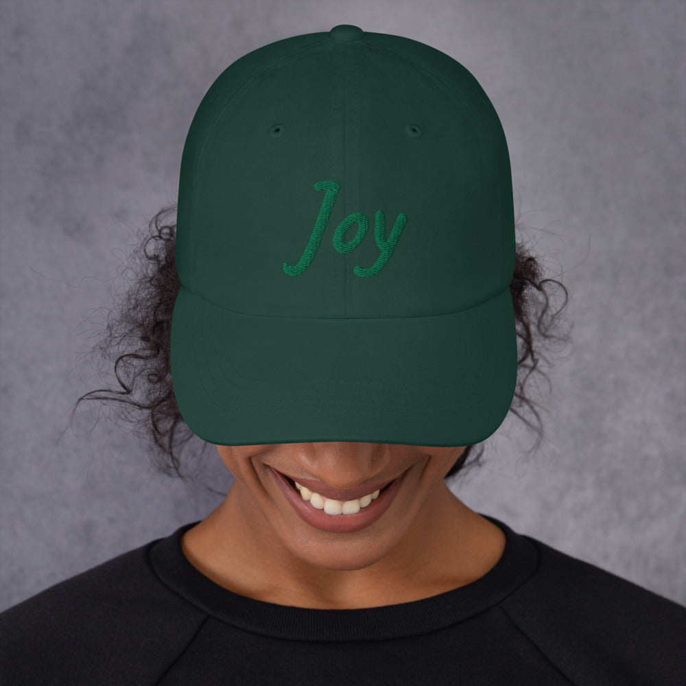 Joy In Emerald Embroidery on Classic Dad Hat